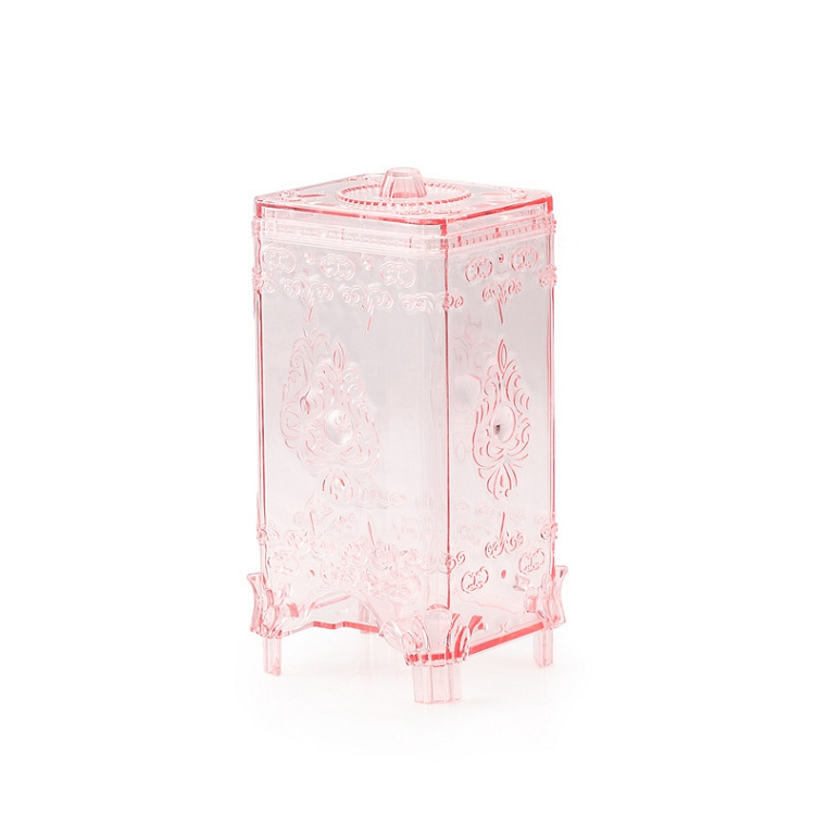 A2636 tabletop cotton storage box Plastic transparent box Creative European cosmetics storage box